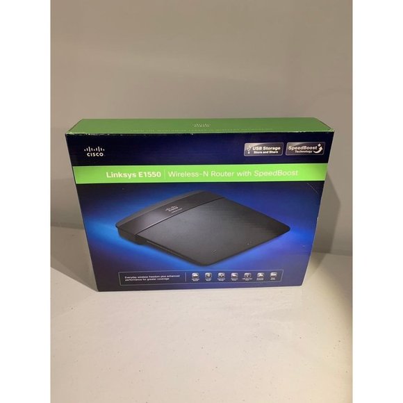 New Cisco Linksys E1550 4 Port Wireless-N Router w/ Speedboost - Picture 1 of 2